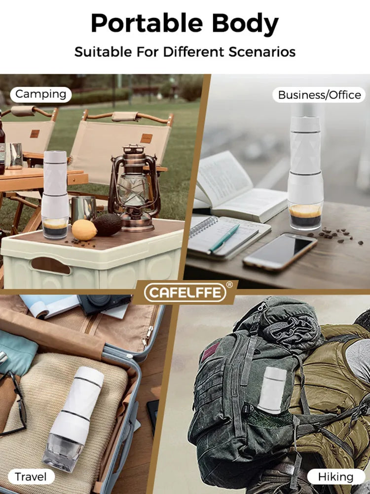 Cafetera Manual Perfecta 3 en 1 Disfruta de Café del Verdad en Cualquier Lugar