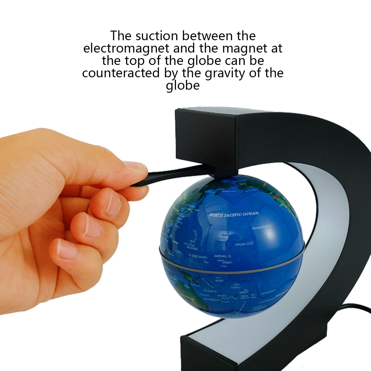 Globo de Levitación Magnética con mapa y lampara LED