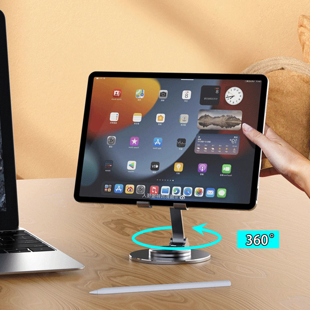 Soporte Metálico giro360º ajustable para teléfonos y tablets