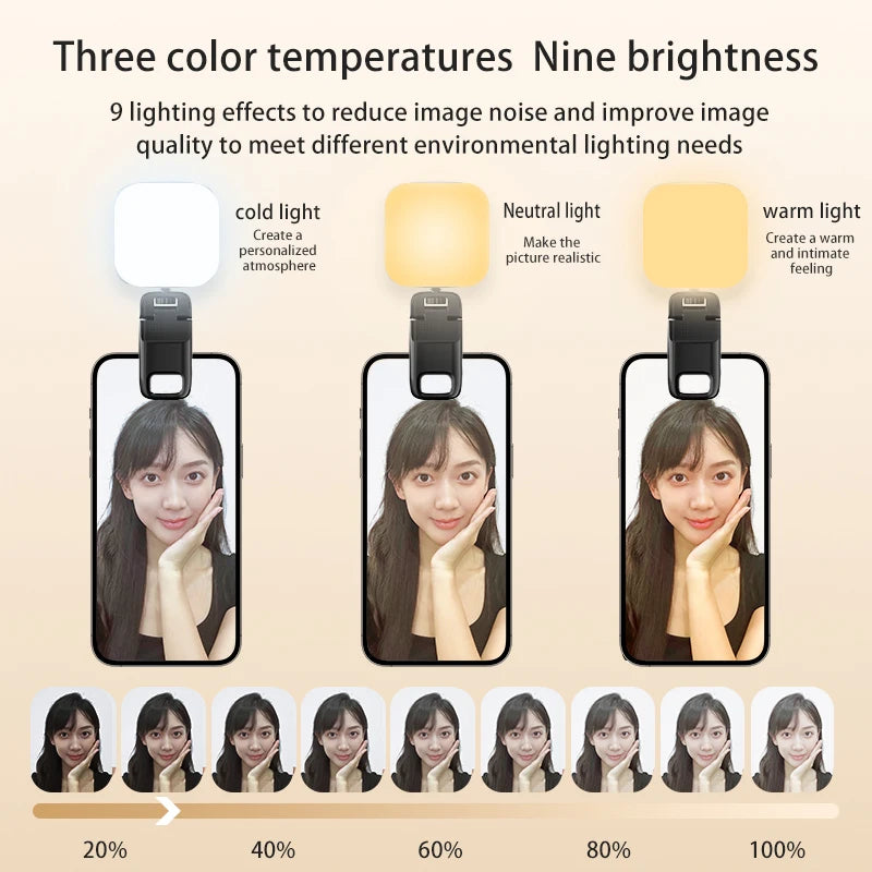 Estudio de Iluminación, luz LED Personal para selfies y Videoconferencias