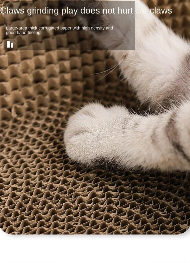Tabla de Rasguño para Gatos: Protege Muebles y Juguetes de Papel Corrugado Ovalado