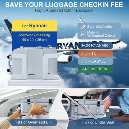 Mochila de Viaje 40x20x25 Ryanair: Mochila Personal con Compartimento para Portátil