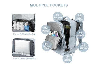 Mochila de Viaje 40x20x25 Ryanair: Mochila Personal con Compartimento para Portátil