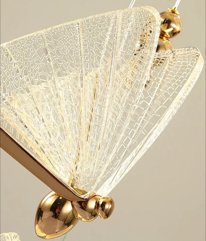 Lámparas Colgantes LED de Mariposa: Iluminación Nórdica para Dormitorio, Sala de Estar, Comedor y Cocina