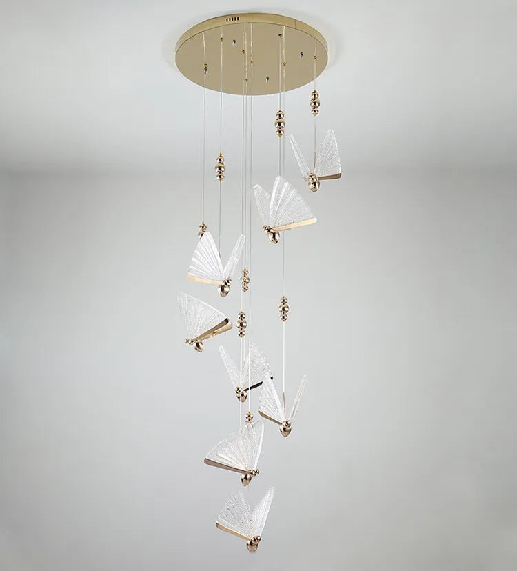 Lámparas Colgantes LED de Mariposa: Iluminación Nórdica para Dormitorio, Sala de Estar, Comedor y Cocina