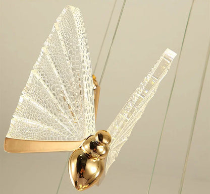 Lámparas Colgantes LED de Mariposa: Iluminación Nórdica para Dormitorio, Sala de Estar, Comedor y Cocina