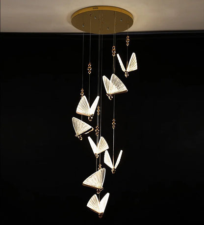 Lámparas Colgantes LED de Mariposa: Iluminación Nórdica para Dormitorio, Sala de Estar, Comedor y Cocina