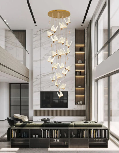 Lámparas Colgantes LED de Mariposa: Iluminación Nórdica para Dormitorio, Sala de Estar, Comedor y Cocina