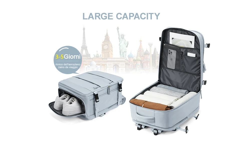 Mochila de Viaje 40x20x25 Ryanair: Mochila Personal con Compartimento para Portátil