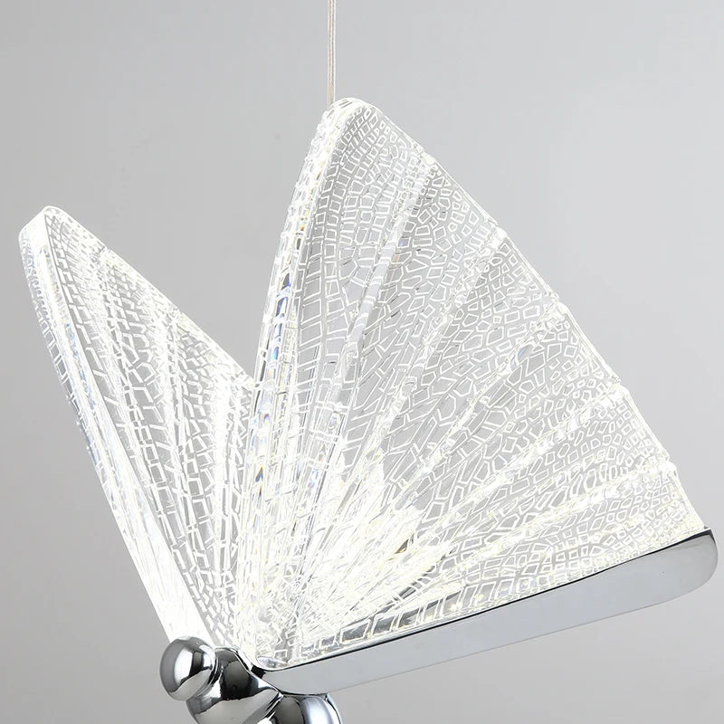 Lámparas Colgantes LED de Mariposa: Iluminación Nórdica para Dormitorio, Sala de Estar, Comedor y Cocina
