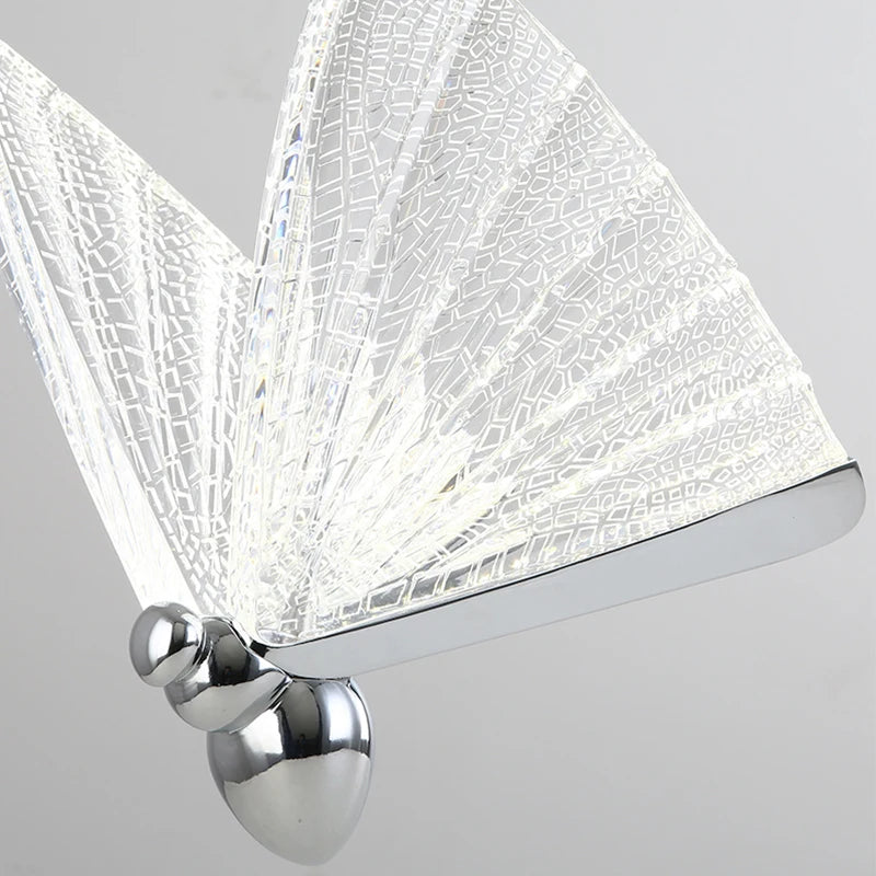 Lámparas Colgantes LED de Mariposa: Iluminación Nórdica para Dormitorio, Sala de Estar, Comedor y Cocina