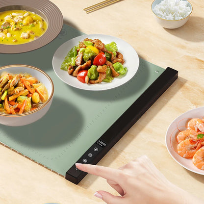 Tapete de silicona con calentamiento ajustable: Mantenga sus platos calientes y su buffet elegante