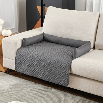 Funda Impermeable a Cuadros para Sofá Cama de Perros: Manta y Almohada