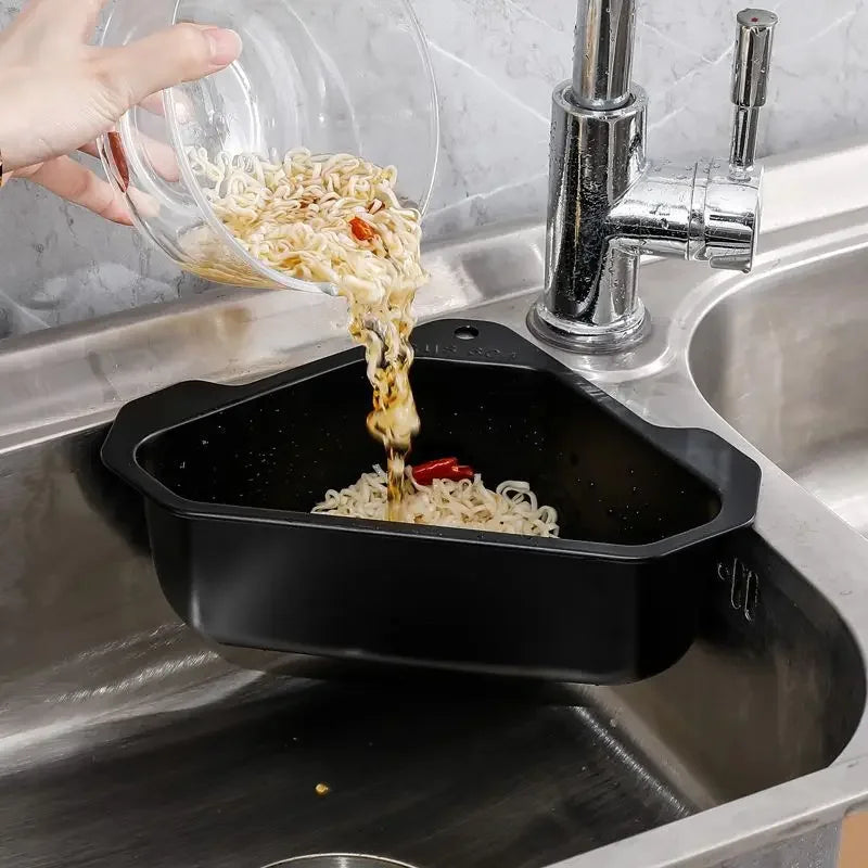 Organiza tu cocina con estilo: Cesta de drenaje triangular de acero inoxidable