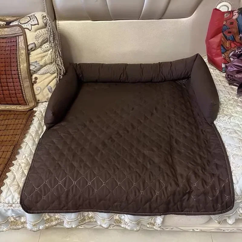 Funda Impermeable a Cuadros para Sofá Cama de Perros: Manta y Almohada