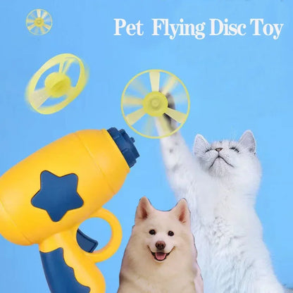 Nuevo Juguete Interactivo Divertido para Gatos: Disco Volador en Miniatura con Molinillo de Viento