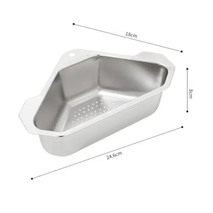 Organiza tu cocina con estilo: Cesta de drenaje triangular de acero inoxidable