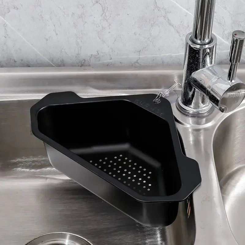 Organiza tu cocina con estilo: Cesta de drenaje triangular de acero inoxidable