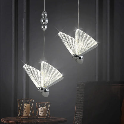 Lámparas Colgantes LED de Mariposa: Iluminación Nórdica para Dormitorio, Sala de Estar, Comedor y Cocina