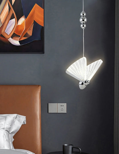 Lámparas Colgantes LED de Mariposa: Iluminación Nórdica para Dormitorio, Sala de Estar, Comedor y Cocina