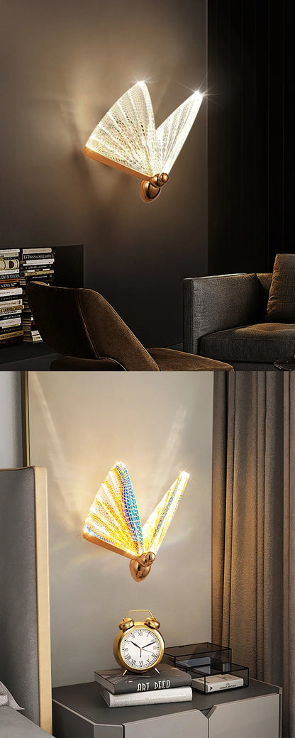 Lámparas Colgantes LED de Mariposa: Iluminación Nórdica para Dormitorio, Sala de Estar, Comedor y Cocina