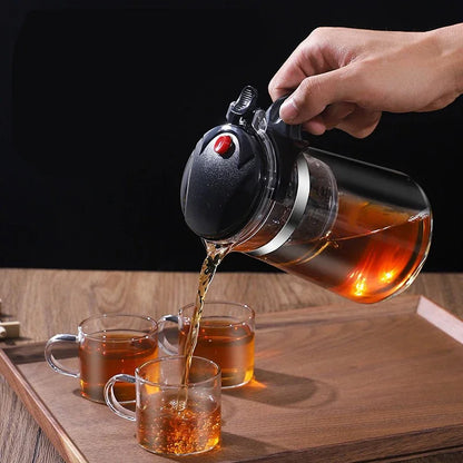 Tetera de vidrio con filtro para los amantes del té, elegancia y funcionalidad