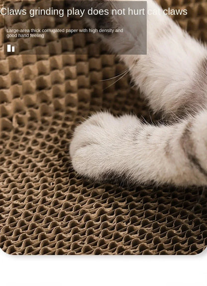 Tabla de Rasguño para Gatos: Protege Muebles y Juguetes de Papel Corrugado Ovalado